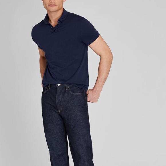 Featherweight Japanese Polo - New With Tags - NEVER WORN - Navy - Picture 4 of 5